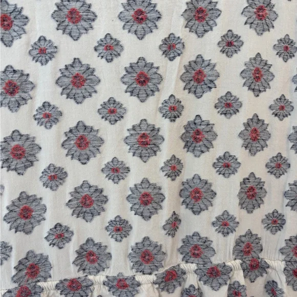 LOFT Floral White and Blue Daisy Maxi Dress Women’s Size 6 Cottagecore - Picture 11 of 12